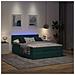 Struttura Letto Pouf con Materasso 140x200 cm in Velluto - Foto miniatura 3