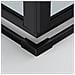 Box Doccia Angolare 90x90 Cm Apertura Due Porte Soffietto H200 Cm Cristalli Trasparente 6mm Profilo Nero Opaco Elio - Foto miniatura 2