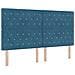 Letto a molle con materasso Blu scuro 180 x 200 cm Velluto - Foto miniatura 1
