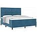 Letto a molle con materasso Blu scuro 180 x 200 cm Velluto - Foto miniatura 4