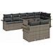 Set Divano da Giardino con cuscino 9 pcs Grigio Poly Rattan - Foto miniatura 1