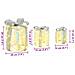 Decorazione Scatola Regalo con 60 LED 3 pcs Bianco caldo PET - Foto miniatura 7