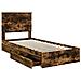 Letto con Contenitore Rovere fumé 90 x 190 cm Legno multistrato - Foto miniatura 5