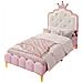 Letto Principessa A Corona Con Led Telecomandato E Gambe In Metallo - Foto miniatura 1