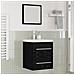 Armadio per Lavabo da Bagno Rovere Nero 41 x 38,5 x 48 cm - Foto miniatura 2