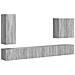 Set di Mobiletto da TV a Parete 6 pcs Grigio Sonoma - Foto miniatura 1