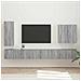 Set di Mobiletto da TV a Parete 6 pcs Grigio Sonoma - Foto miniatura 2