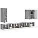 Set di Mobiletto da TV a Parete 6 pcs Grigio Sonoma - Foto miniatura 3