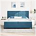 Letto a molle con materasso Blu 200 x 200 cm Velluto - Foto miniatura 3