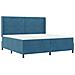 Letto a molle con materasso Blu 200 x 200 cm Velluto - Foto miniatura 4