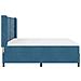 Letto a molle con materasso Blu 200 x 200 cm Velluto - Foto miniatura 8