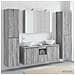Set di mobili per il bagno 6 pcs Sonoma grigio - Foto miniatura 2