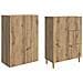 Set di armadi 2 pcs 66 x 34,5 x 90 cm Legno ingegnerizzato - Foto miniatura 3