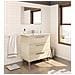 Mobile 3 Cassetti A Terra 80 Cm Rovere Chiaro Con Specchio - Rovere Chiaro Standard - Foto miniatura 1