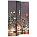 Paravento Pieghevole 120x170 cm Stampa New York di Notte - Foto miniatura 3