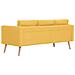 Divano A 3 Posti In Tessuto Giallo - Foto miniatura 2