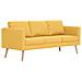Divano A 3 Posti In Tessuto Giallo - Foto miniatura 1