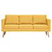 Divano A 3 Posti In Tessuto Giallo - Foto miniatura 7