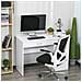 Scrivania Pc Moderna Da Ufficio O Camera 2 Cassetti E Armadietto In Legno Bianco - Foto miniatura 6