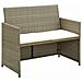 Divano da Giardino a 2 Posti con Cuscini Beige in Polyrattan - Foto miniatura 1