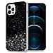 Custodia Compatibile Con Apple Iphone 12 / 12 Pro In Nero Con Glitter - Coperchio Protettivo In Silicone Tpu Flessibile Con Glitter Scintillanti - Foto miniatura 1