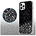 Custodia Compatibile Con Apple Iphone 12 / 12 Pro In Nero Con Glitter - Coperchio Protettivo In Silicone Tpu Flessibile Con Glitter Scintillanti - Foto miniatura 5