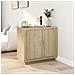 Credenza Rovere Sonoma 80x40x75 cm in Legno Compensato - Foto miniatura 1