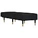 Chaise Longue In Velluto Nero - Foto miniatura 3