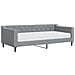 Divano Letto Con Materasso Grigio Chiaro 90x200 Cm In Tessuto - Foto miniatura 1