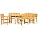 Set Da Pranzo Per Giardino 5 Pz In Legno Massello Di Teak - Foto miniatura 1