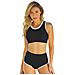 Costume Da Bagno Per Donna Pethuel Set Di 2 Pezzi Yy-0512-1 Nero - Foto miniatura 1