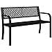 Panchina Da Giardino 119 Cm Nera In Acciaio - Foto miniatura 2