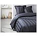 Completo Letto - 240 X 260 Cm - Raso Di Cotone 100% - Antracite - Foto miniatura 1