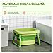 Vaschetta Bagnetto Pieghevole Per Bimbi 0-6 Anni In Plastica Antiscivolo Verde, 75.3x55.4x43cm - Foto miniatura 4