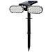 Faro Pannello Solare Sensore Crepuscolare Faretto 32 Led Luce Bianca Picchetto - Foto miniatura 2