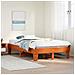 Letto Senza Materasso Marrone Cera 120x200 Cm In Legno Di Pino - Foto miniatura 1