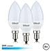 Confezione Da 3 Lampadine Led C37 - 6w - 500lm - Attacco E14 - Luce Fredda - Risparmio Energetico - Bianco Freddo - Foto miniatura 1