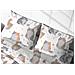 Completo Lenzuola Letto In 100% Cotone Made Italy Disegno Gatti 25gi Matrimoniale Gatti 25gi - Foto miniatura 3