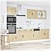 Set Mobili Da Cucina 7 Pz Kalmar Rovere Sonoma In Truciolato - Foto miniatura 3