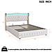Letto Contenitore Letto Imbottito 140x200cm, Con Illuminazione Led Cambia Colore, Con Sistema Idraulico Per Il Contenimento, Letto Matrimoniale, Beige, Senza Materasso - Foto miniatura 2