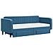 Divano Letto Estraibile con Cassetti Blu 90x200 cm in Velluto - Foto miniatura 3