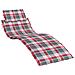 Cuscino Per Lettino A Quadri Rossi 186x58x4cm In Tessuto Oxford - Foto miniatura 1