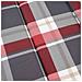 Cuscino Per Lettino A Quadri Rossi 186x58x4cm In Tessuto Oxford - Foto miniatura 5