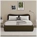 Plano Letto A Cassapanca 140x190cm Design Arrotondato Velluto A Coste Verde - Foto miniatura 1
