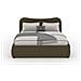Plano Letto A Cassapanca 140x190cm Design Arrotondato Velluto A Coste Verde - Foto miniatura 4