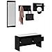 Set di Arredamento per Corridoio 4 Pezzi in Legno Nero Impregnato - Foto miniatura 3