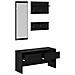 Set di Arredamento per Corridoio 4 Pezzi in Legno Nero Impregnato - Foto miniatura 5