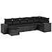 Set Divani da Giardino con Cuscini 8 pz Nero in Polyrattan - Foto miniatura 1