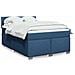 Giroletto a Molle con Materasso Blu 140x190 cm in Tessuto - Foto miniatura 2