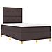 Letto con Rete con Materasso Marrone Scuro 120x200 cm Tessuto - Foto miniatura 6